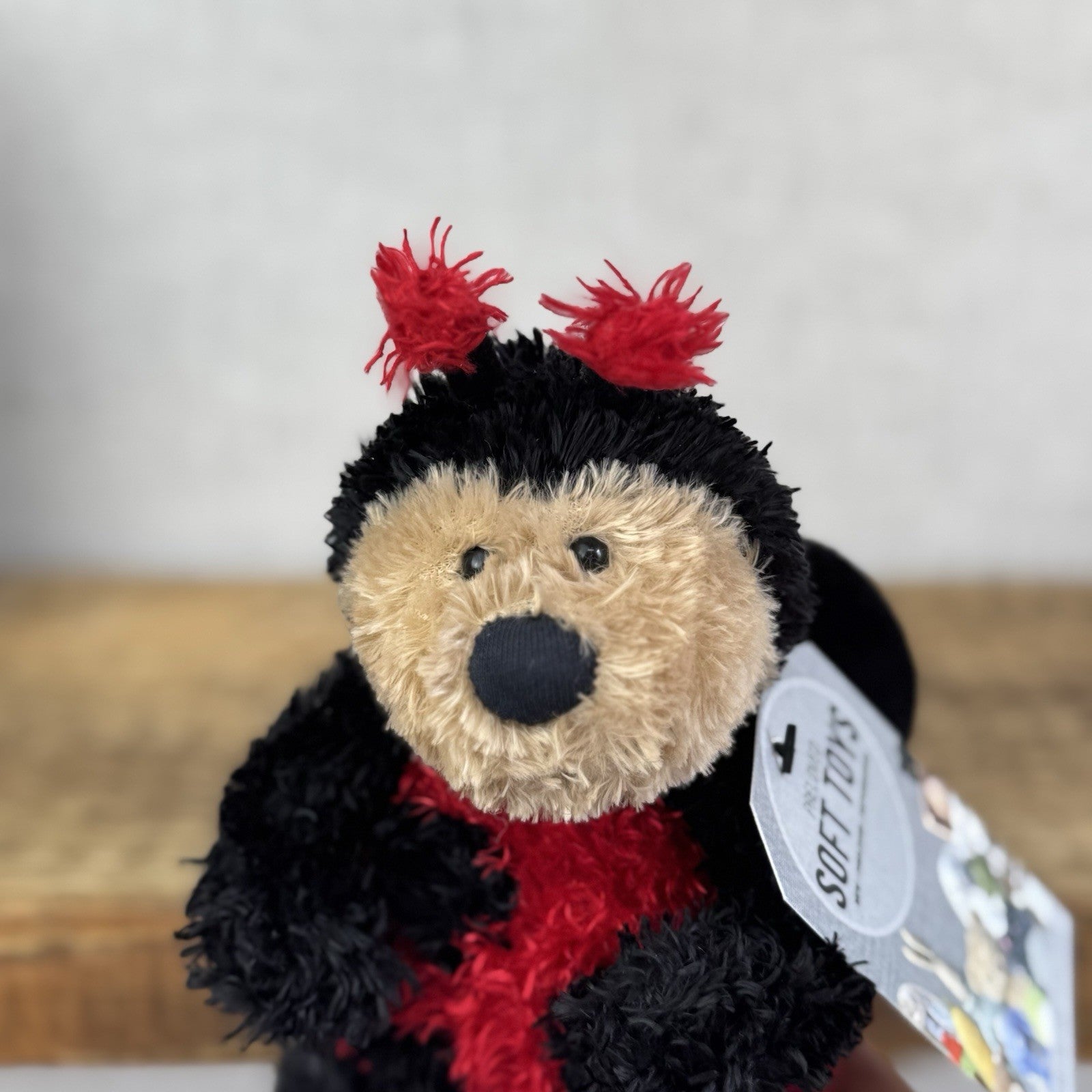 Jellycat Bunglie Tot Leila Ladybird 7”- Beanie  Plush Retired Rare (Repaired)