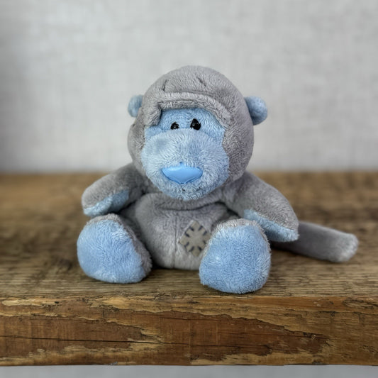 Blue Nose Friends Giggles Gibbon - Mini Monkey Soft Toy Grey Carte Blanche