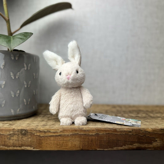 Jellycat Oatmeal Fluffy Bunny - Mini Bunny - Tiny Fluffy Bunny 5” Pocket Pal (2)