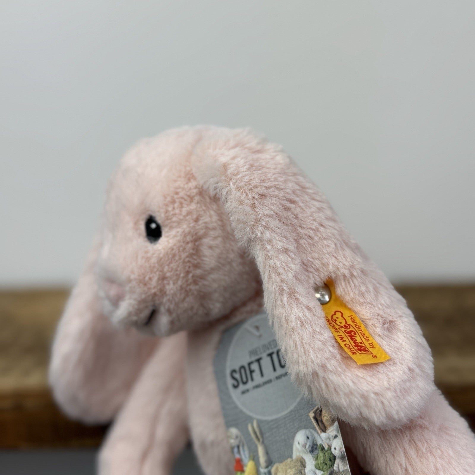 My First Steiff Hoppie Rabbit - Pink Beanie Super Soft Bunny NWOT - 2359