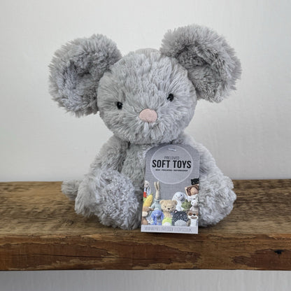 Jellycat Iggle Sguiggle Mouse - Small Grey Textured Mouse Soft Toy Retired 9”