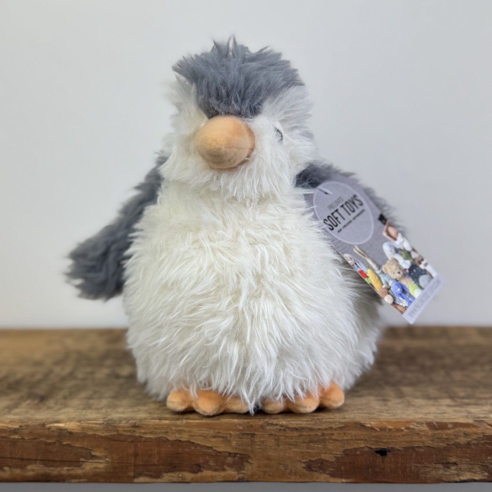 Jellycat Small Rolbie Penguin - Fluffy Grey Plump Penguin Beanie Retired 8"