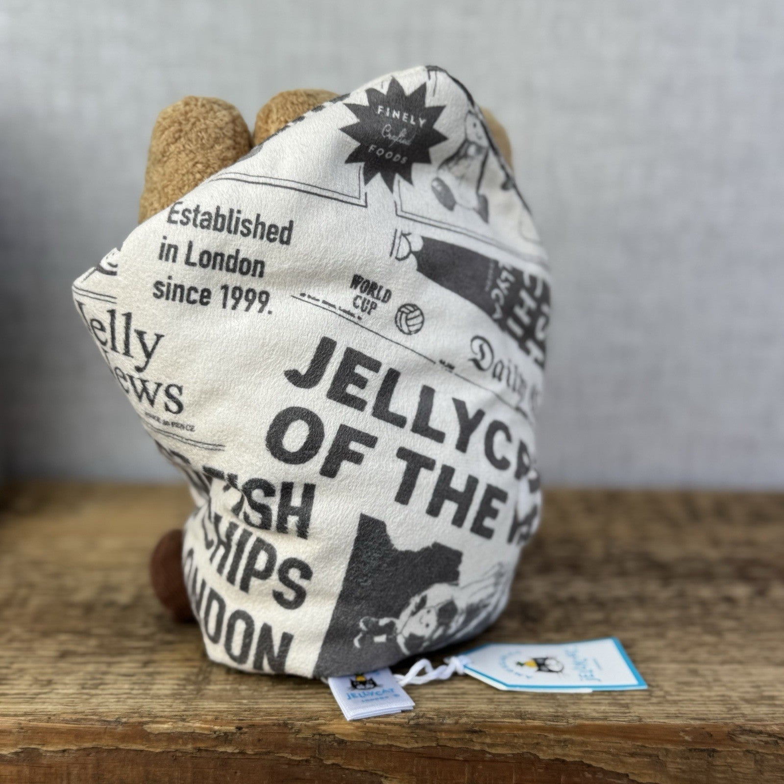 Jellycat Amuseable Cosy Chips - Fish & Chips Selfridges Exclusive Soft Toy Tags 