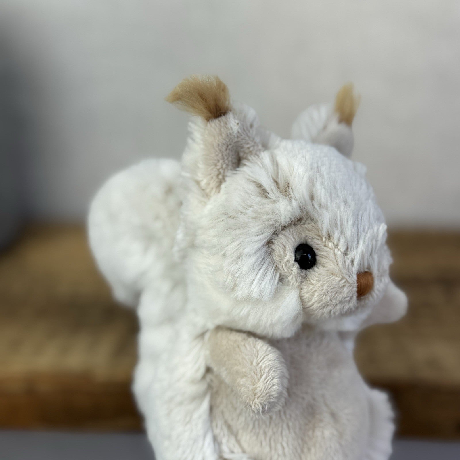 Barbara Bukowski Bear - Baby Blixten Squirrel Small Grey Cute Woodland Beanie 7"
