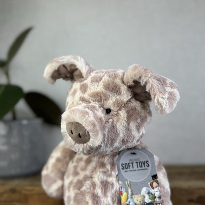 Jellycat Dapple Pig - Medium Pig Beanie Soft Pink Spotty Plush Retired Rare 14"