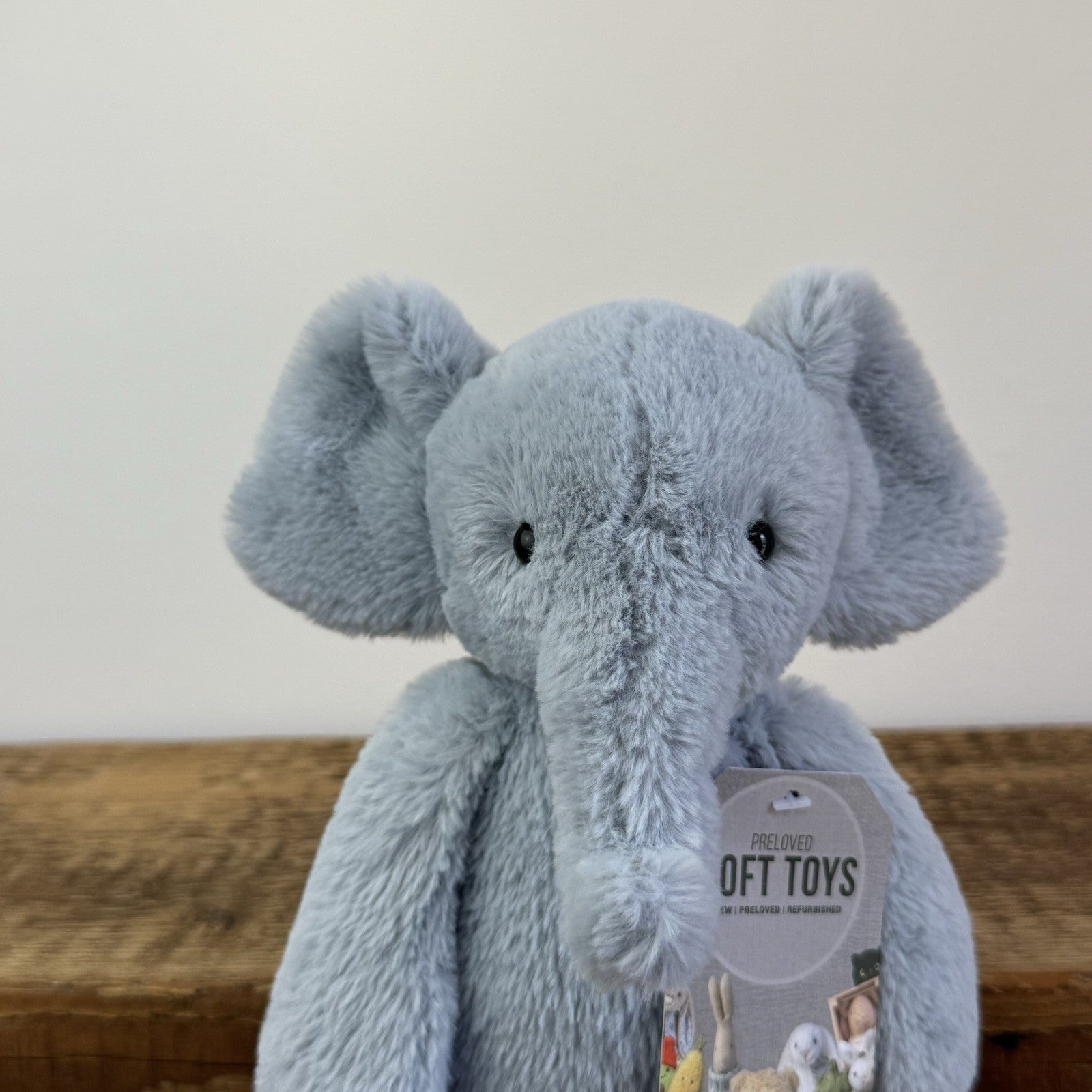 Jellycat Small Bobbie Elephant - Snugglet Baby Blue Super Soft Elephant 11”