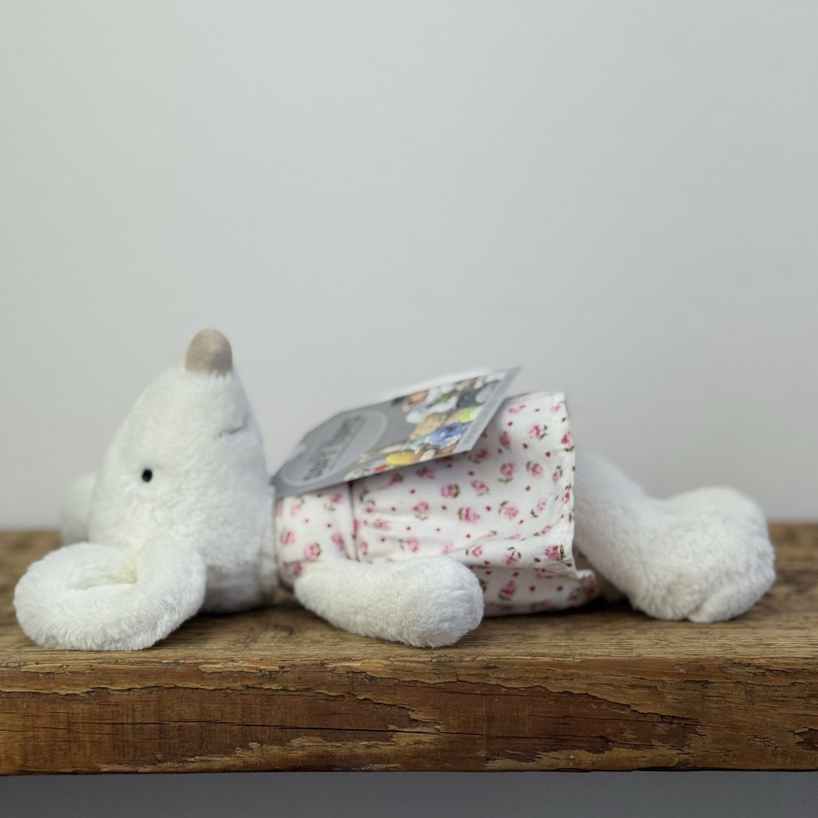 Jellycat Mouya Mouse - Little White Company Collab Mouse In Dress 9"