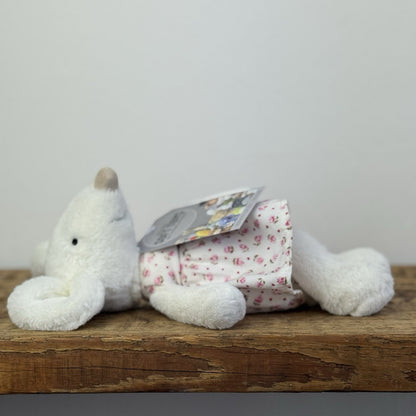 Jellycat Mouya Mouse - Little White Company Collab Mouse In Dress 9"