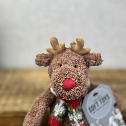 John Lewis Christmas Mini Cozy Reindeer - Knitted Jumper (Jellycat Collab)