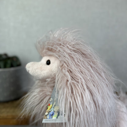 Bukowski Bears Princess Poddle - Pink Long Hair Fluffy Poodle Soft Toy Beanie