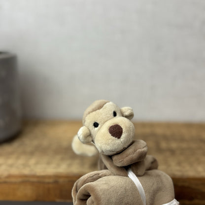 Jellycat My First Monkey Soother - Monkey Comforter Toy (no Box) Brown Velour 8”