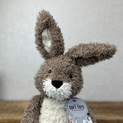 Jellycat Hetty Hare - Brown Curly Haired Rabbit Medium Soft Toy Retired 12"