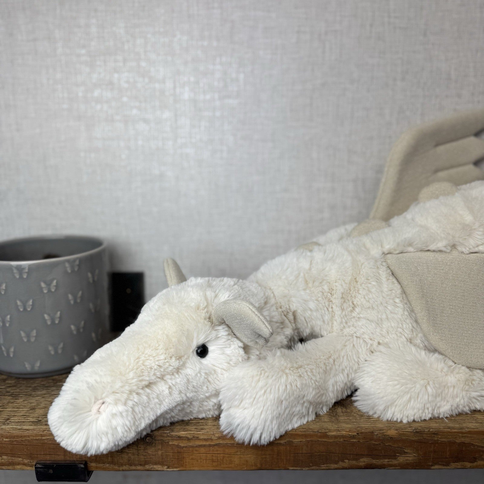 Jellycat Huge Snow Dragon - New With Tags Big White Sparkly Dragon 2ft