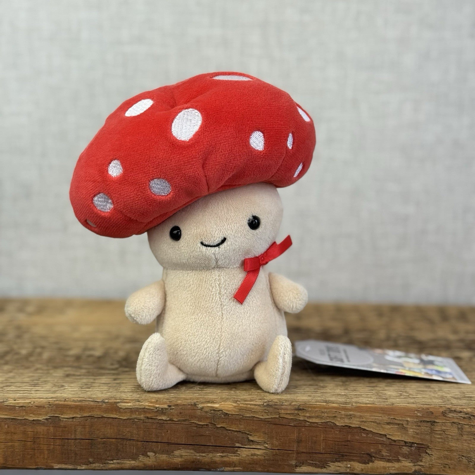 Jellycat Fun-Guy Robbie Red Mushroom Jellycat Plush Cute Kawaii Small 8”