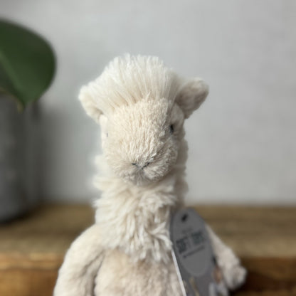 Jellycat Small Bashful Llama - Little Llama Light Beige Beanie Plush Teddy 8”