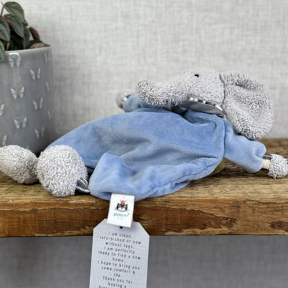 Jellycat Lingley Elephant Soother - Blue Elephant Blanket Comforter Soft Toy