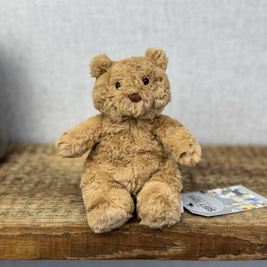 Jellycat Tiny Bartholemew Bear - Tiny Bear Jellycat Beanie Light Brown 7"