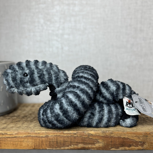 Jellycat Slinky Snake Small - Grey Snake Retired Beanie Plush Long Soft Toy