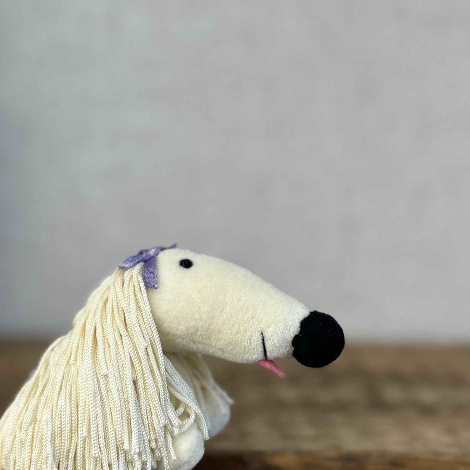 Jellycat Wonderful Woofer - Vintage Dog Puppy Fringe Dog Beanie Mini 4"