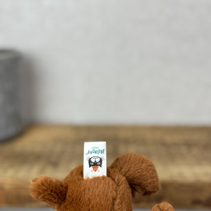 Jellycat Tiny Bashful Baby Reindeer Red Nose - Tiny Brown Jellycat Reindeer 5”