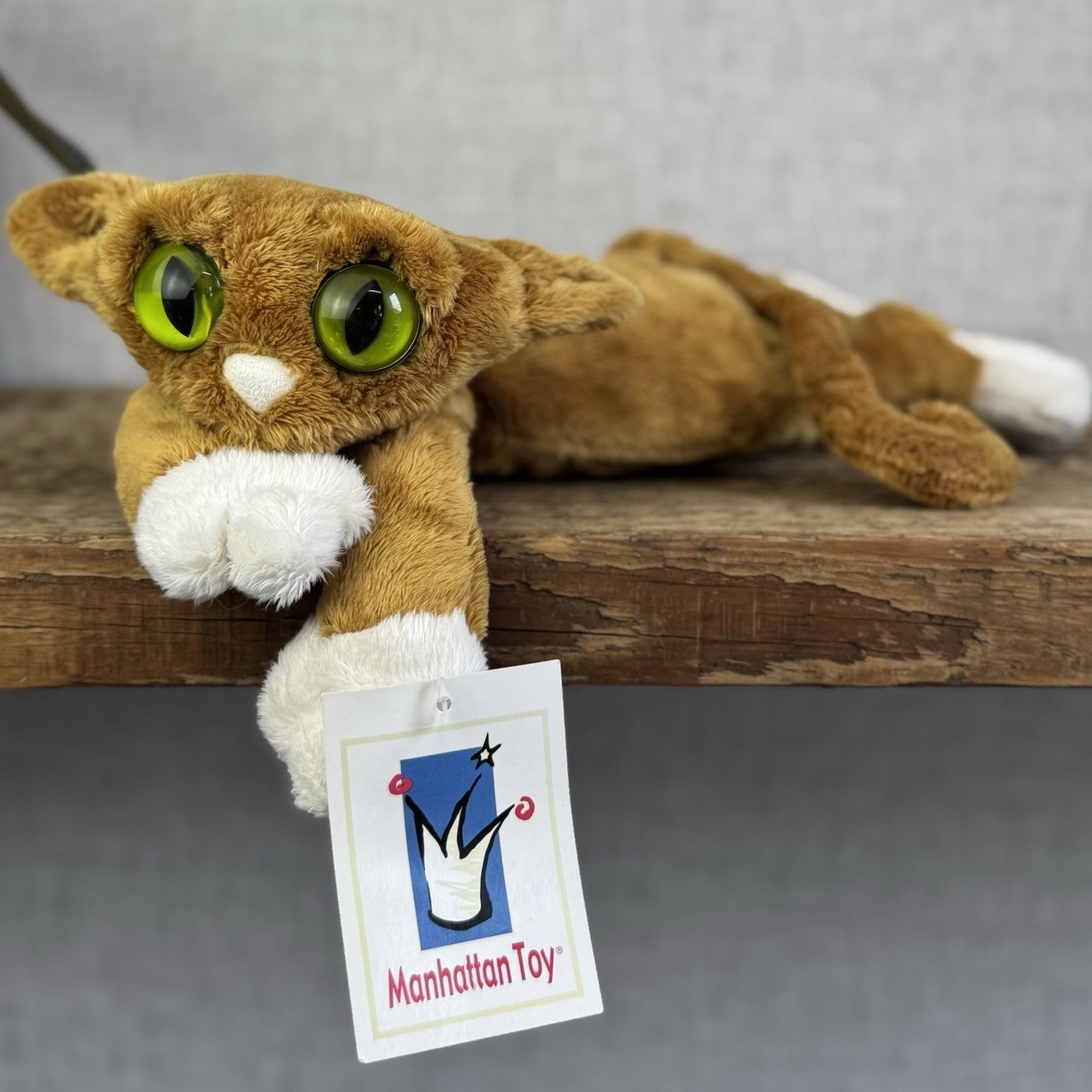 Manhattan Toy Lanky Cats Iggy - Ginger Floppy Kitten Soft Toy With Tags Rare 13”