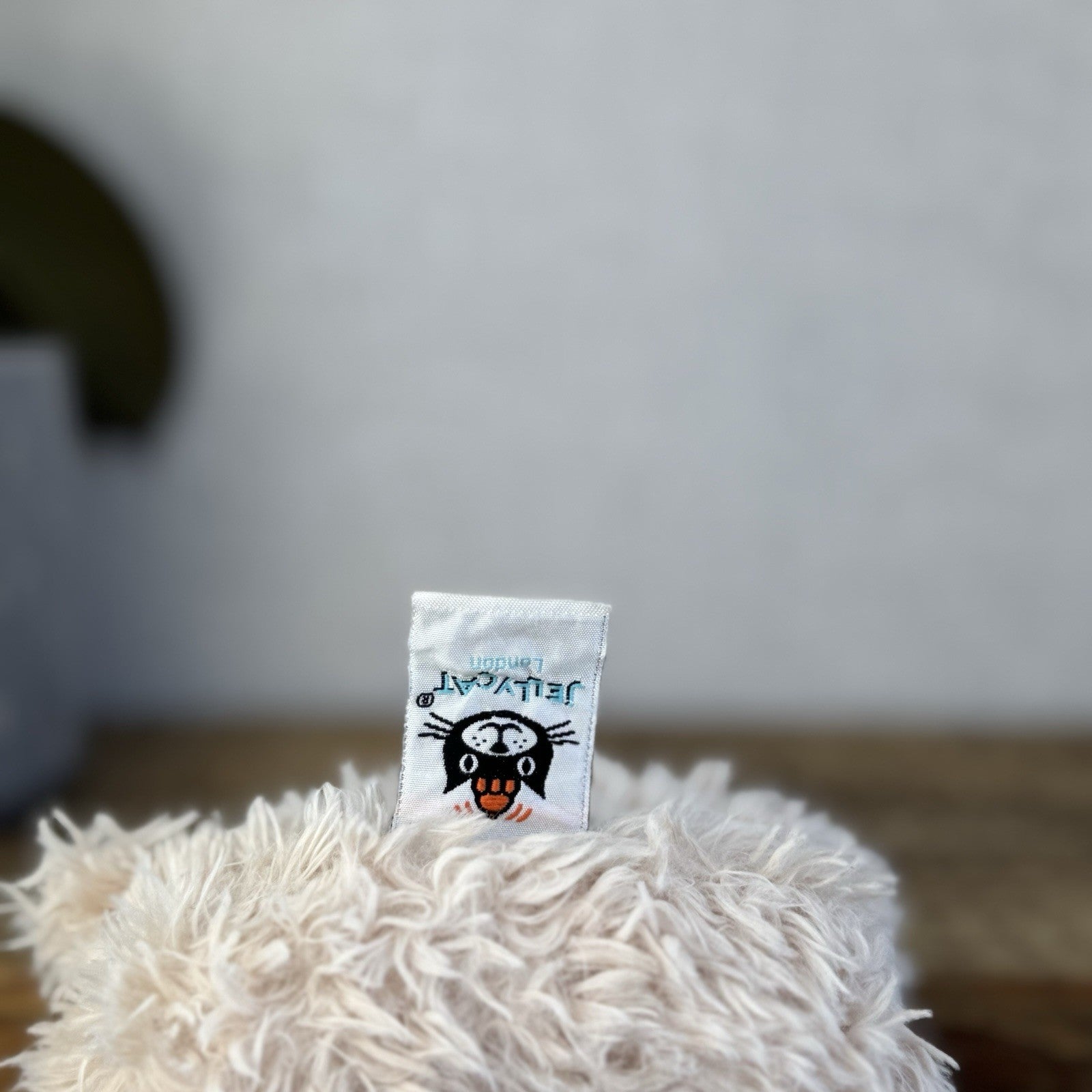 Jellycat Small Biscuit Bear - Curly Off White Small Beanie Bear Rare Retired 7"