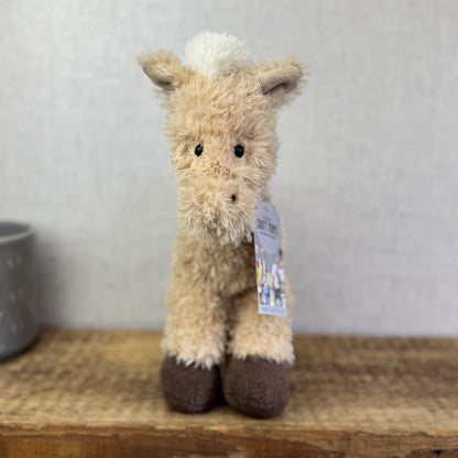 Jellycat Medium Caffuffle Palomino  - Curly Hair Horse Beige Retired Rare 14”