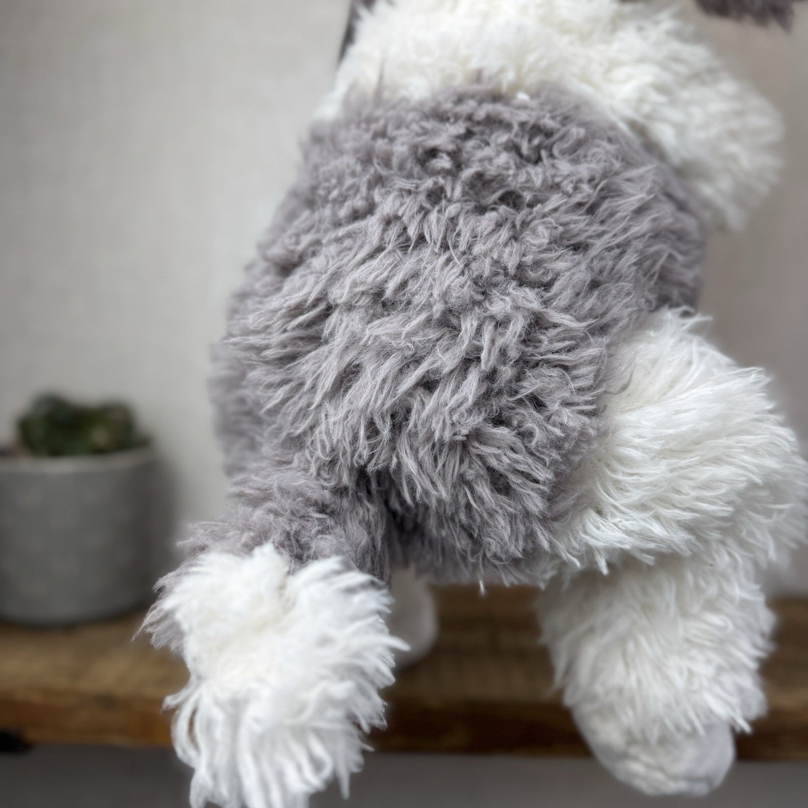 Jellycat Floofie Sheepdog - Large Shaggy Sheepdog Soft Toy Beanie Plush 19"