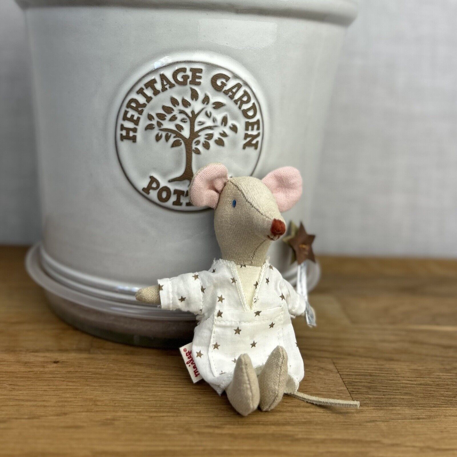 Maileg Tooth Fairy Mouse - Retired 2015 Winter - White Star Fiary 16-3789-00