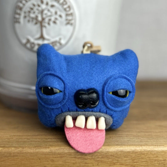 Fuggler Keyring Blue Tongue Out - Fuggler Sir Blech Clip On 5" (Tag removed)