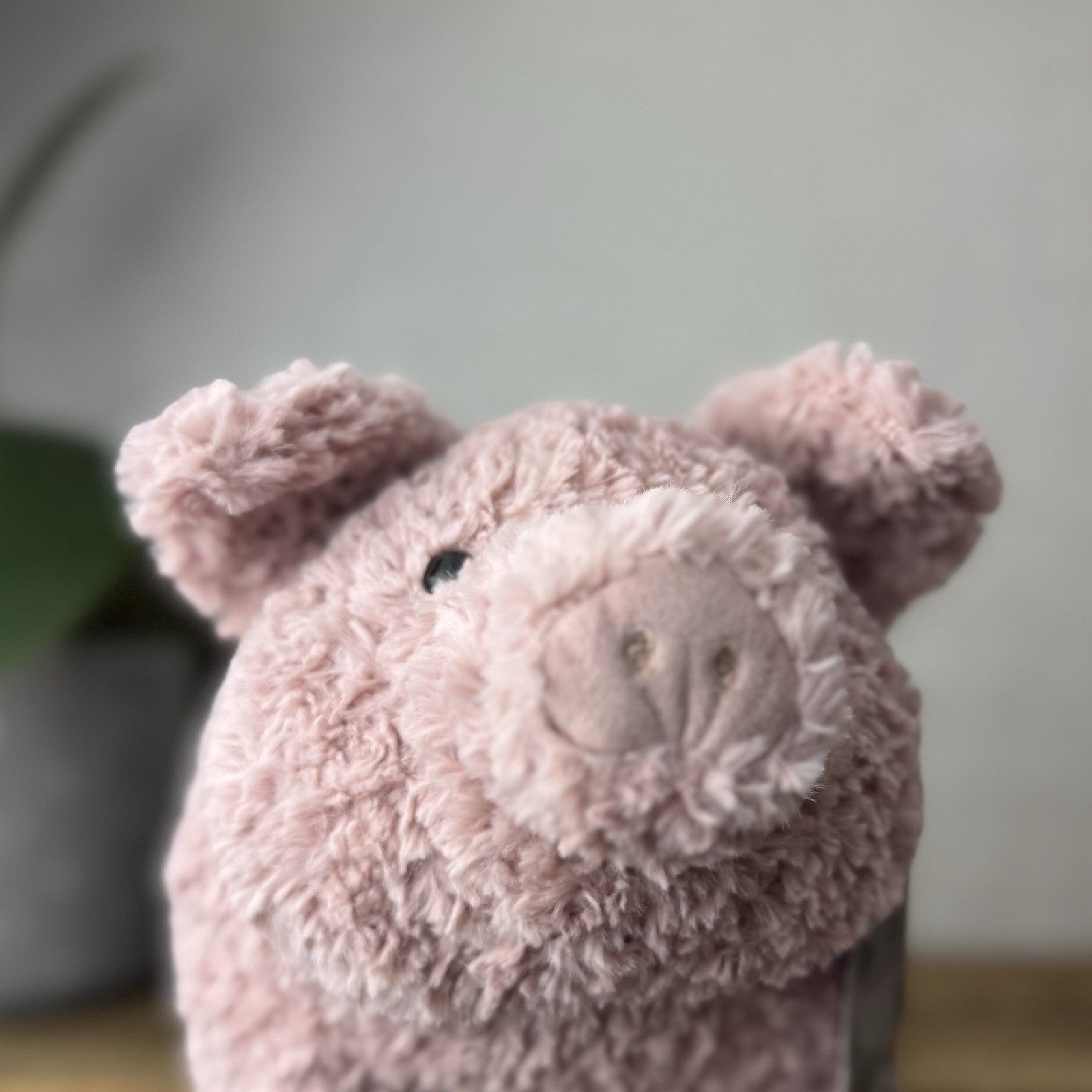 Jellycat Rondle Pig - Large Textured Sitting Pink Piglet Plush Rare Retired 8”