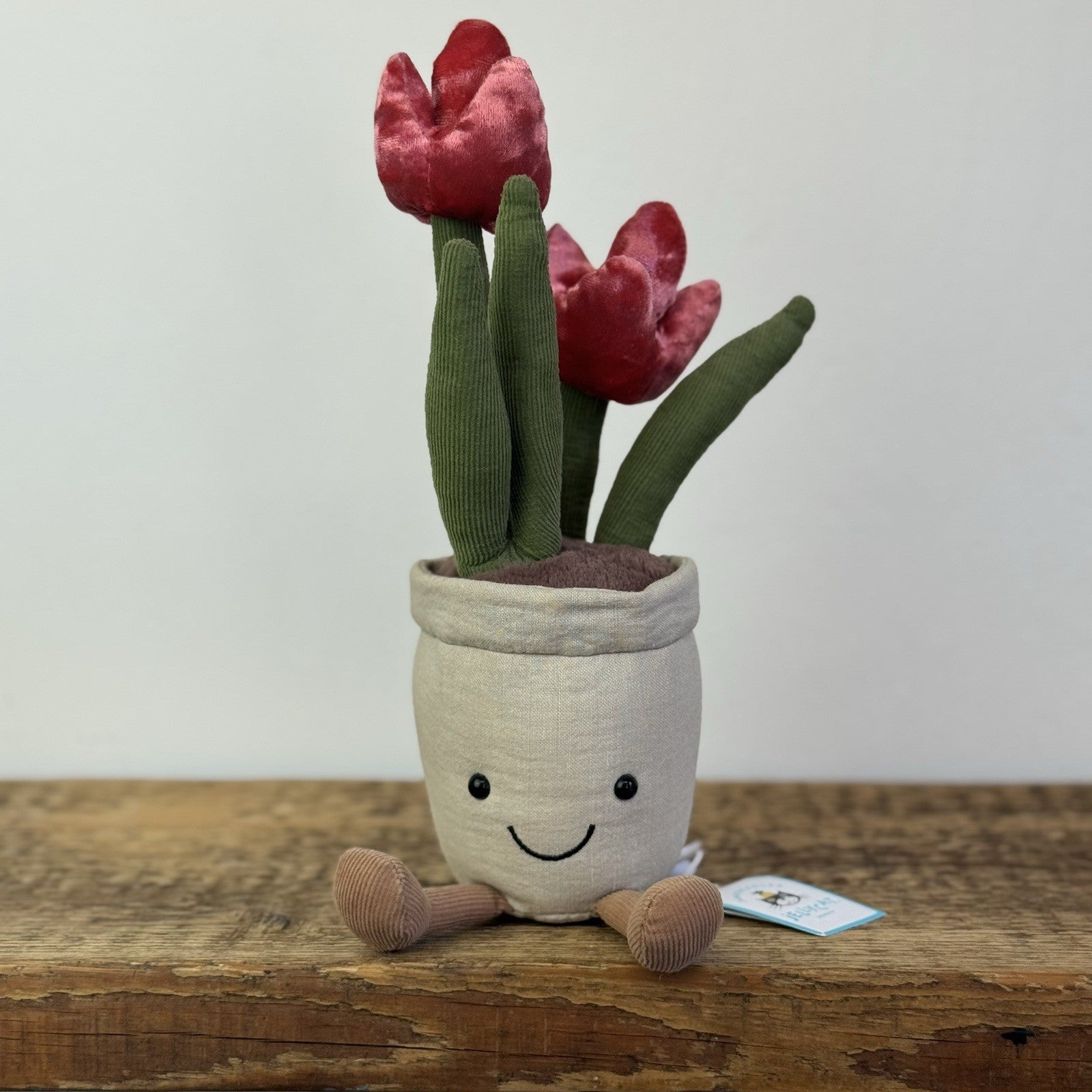 Jellycat Amuseables Tulip - New With Tags Red Tulip Plant Pot - New with tags