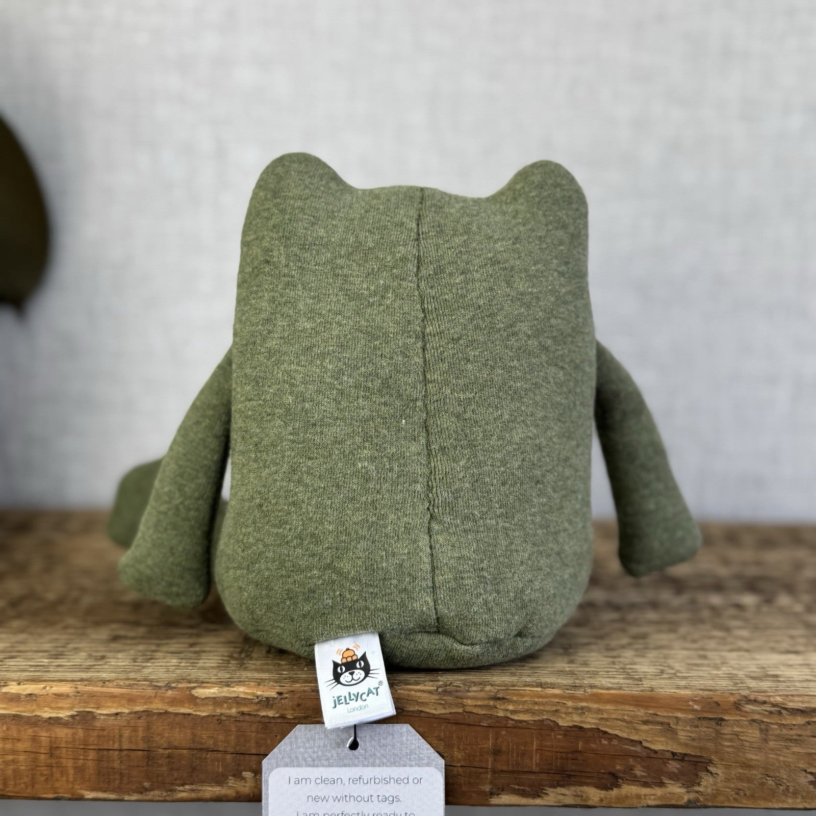 Jellycat Geek Frog - Jersey Green Soft Beanie Frog Toy Retired Small Cute 9"