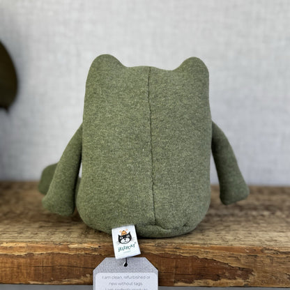 Jellycat Geek Frog - Jersey Green Soft Beanie Frog Toy Retired Small Cute 9"