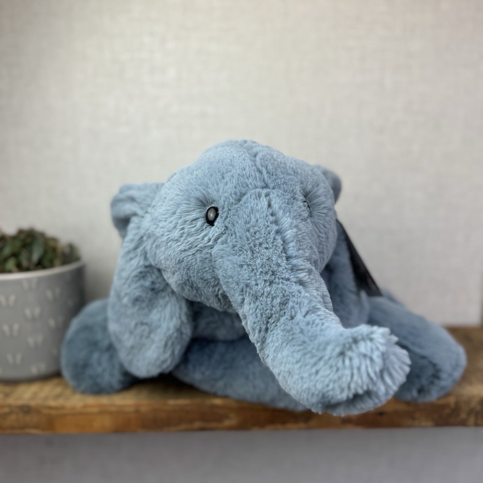 Jellycat Large Huggady Elephant - Big Floppy Elephant Beanie Rare/Retired 26"