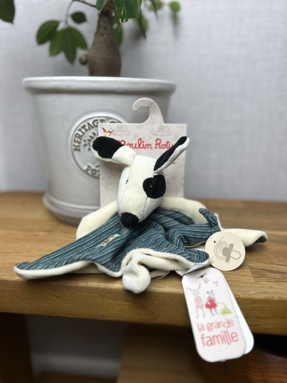Moulin Roty La Grande Famille Plush Julius the Dog Comforter - Soft Toys Soother