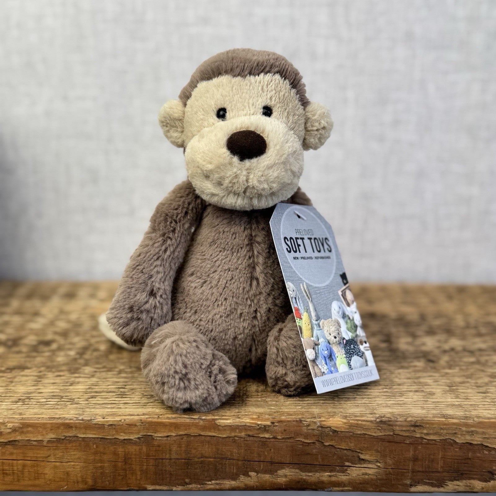 Jellycat Small Bashful Monkey Retired Small Brown Beanie Monkey Retired 8" (#2)
