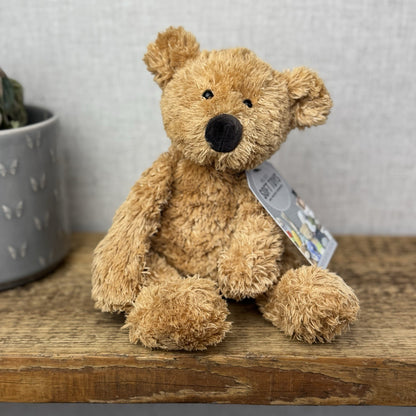 Jellycat  Tumbler Bear - Golden Scruffy Bunglie Style Bear Beanie Plush 10”