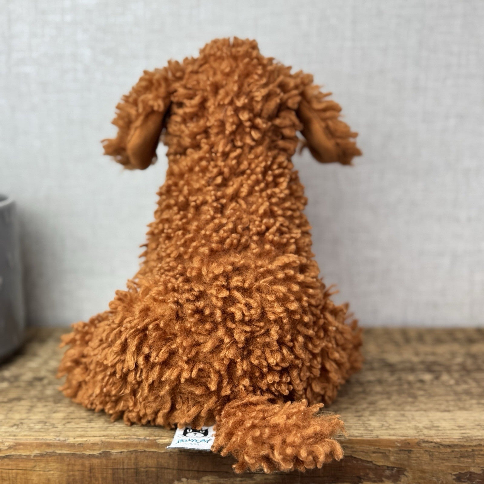 Jellycat Cooper Doodle Dog - Bronze Curly Haired Poodle Dog Beanie 10"