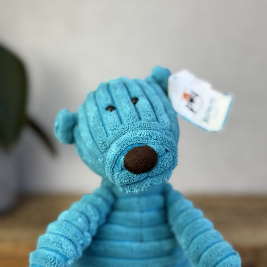 Jellycat Small Cordy Roy Ted Teddy Bear Blue Soft Toy Plush Retired With Tags 9”