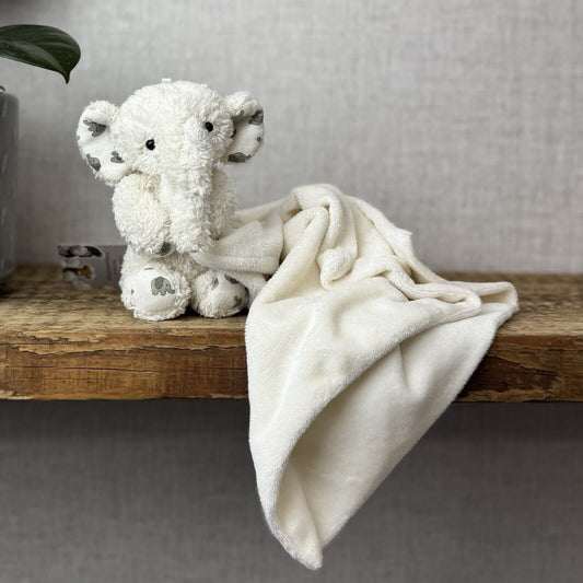 Jellycat Moonbeam Elephant Soother - White Nugget Elephant Soother Comforter
