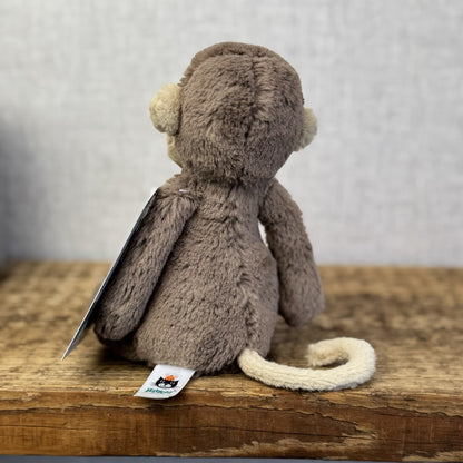 Jellycat Small Bashful Monkey Retired Small Brown Beanie Monkey Retired 8" (#2)