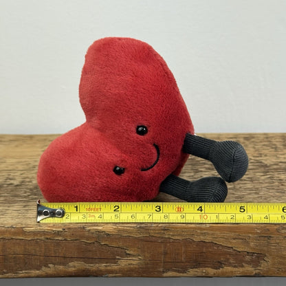 Jellycat Amuseable Red Heart Small Beanie Heart Soft Toy  - New With Tags