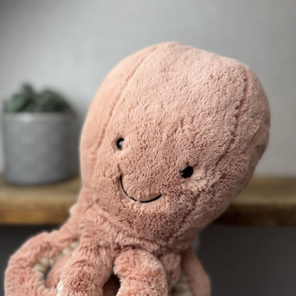 Jellycat Large Odell Octopus - Peach Large Octopus Beanie Retired Pink 20” (#2)
