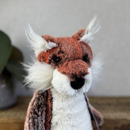 Jellycat Woodland Babe Fox - Rare Mottle Red/Grey Mix Fox Soft Toy US Exclusive