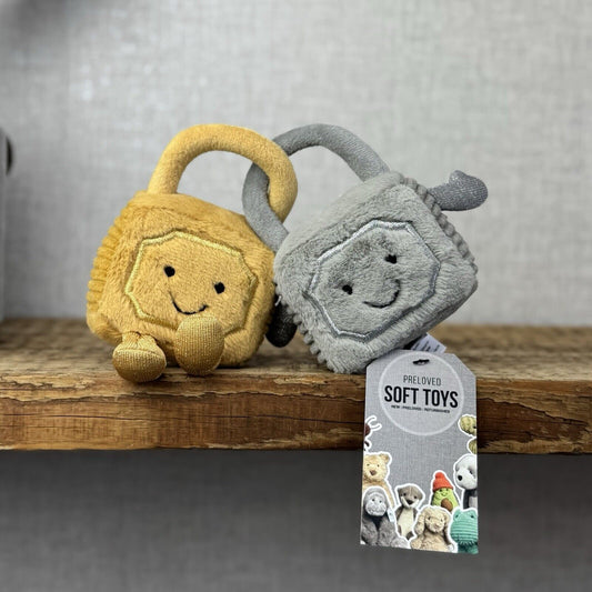 Jellycat Amuseable Love Locks - Padlocks Silver/Gold Beanie Plush 5"