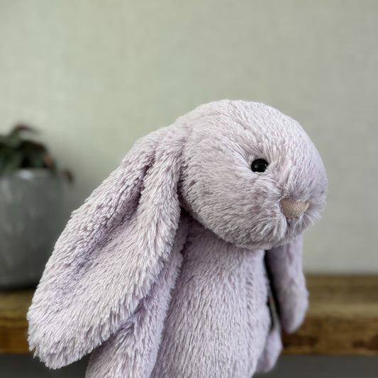 Jellycat Medium Bashful Hyacinth Bunny -  Lilac Purple Bunny Rabbit 12”