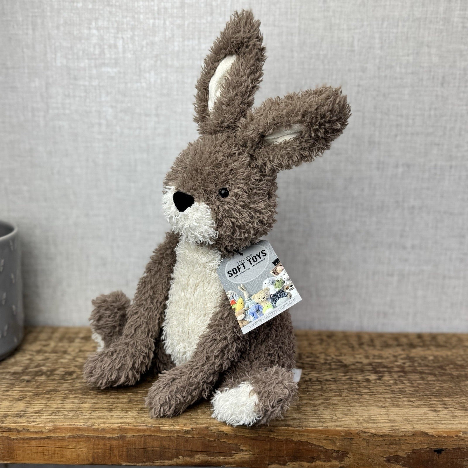 Jellycat Hetty Hare - Brown Curly Haired Rabbit Medium Soft Toy Retired 12"