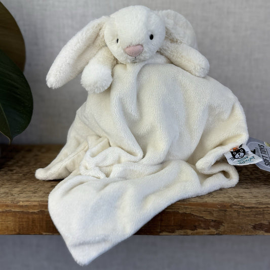 Jellycat The Little White Company Lovey - Cream Bunny Comforter Square Plush 12"