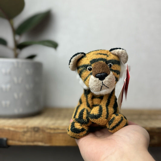 Russ Berrie Luv Pets - Tiger Thor - Small Tiny Beanie Cat Pocket Pal - Tagged 4”